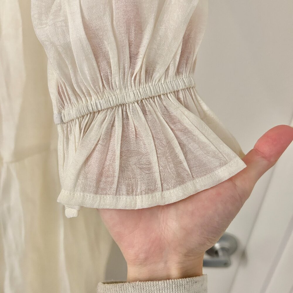 Baltic Born Brenna Button Midi Dress with Pockets in Cream Size L NWOT - Picture 6 of 12